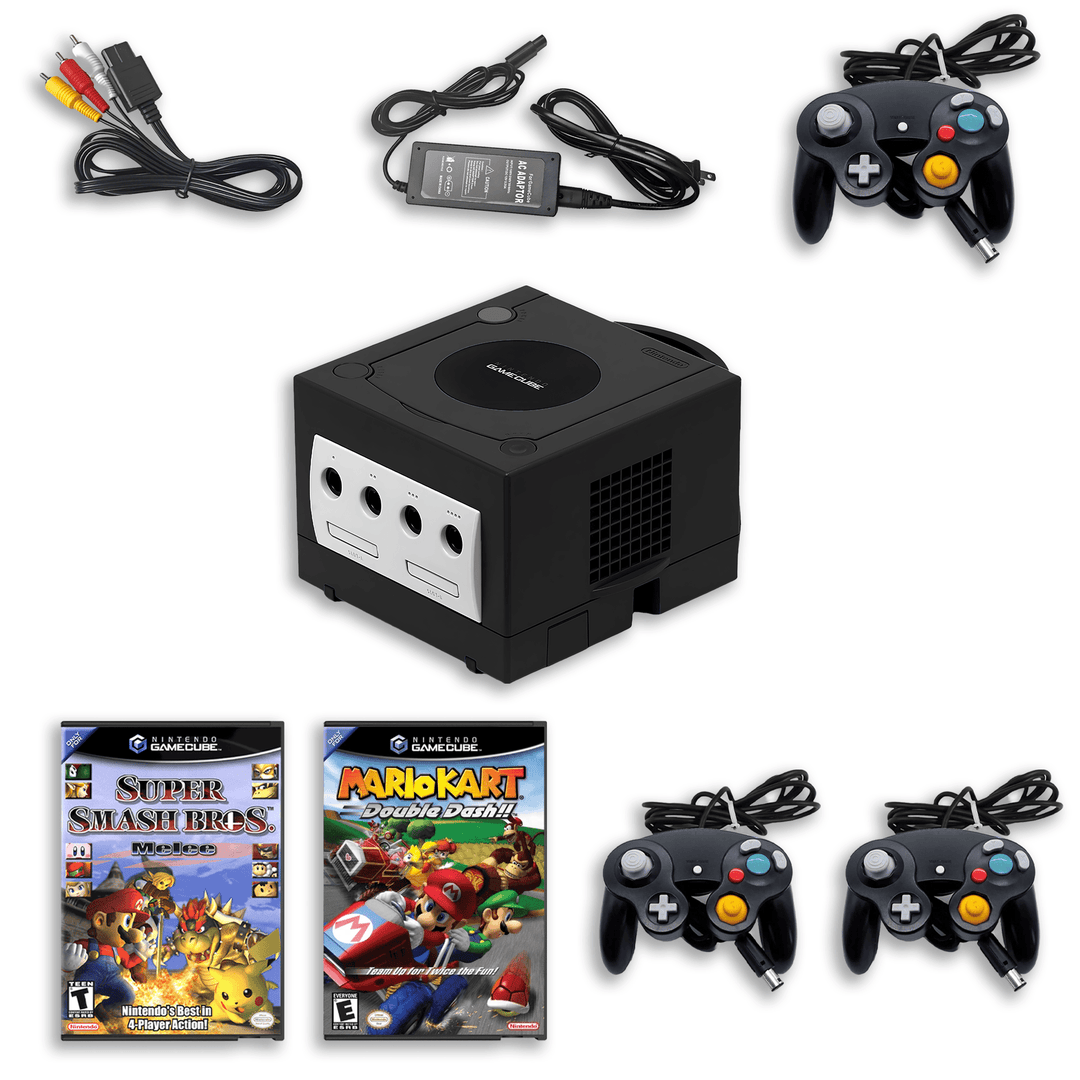 GameCube Party Pack – Mario Kart Double Dash & Super Smash Bros. Melee – 2 Controllers