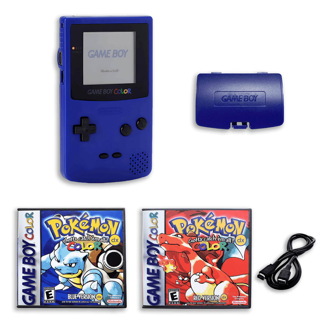 Game Boy Color Pack Fiesta – Pokémon Edición Roja y Pokémon Edición Azul – Cable Link