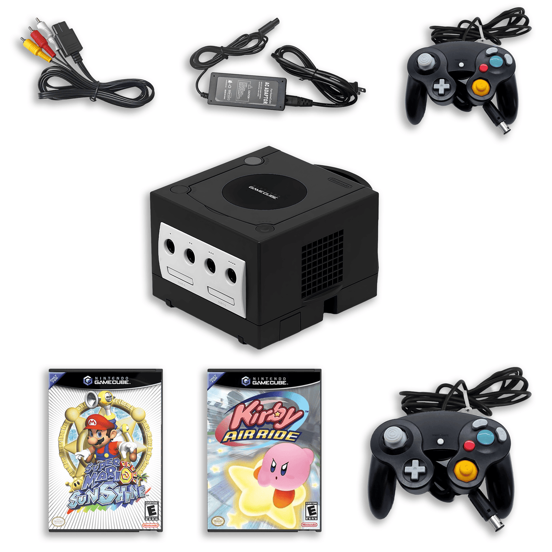 GameCube Platformer Classics – Super Mario Sunshine & Kirby Air Ride – 1 Controller