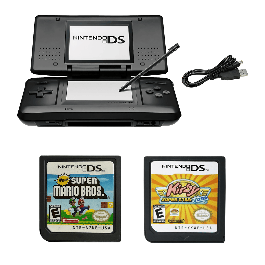 Jeux de plateforme classiques Nintendo DS – New Super Mario Bros. et Kirby Super Star – Stylet inclus