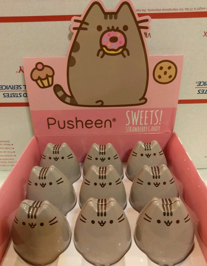 Pusheen Strawberry Candy Tins - Display (9) (Retro Fam)