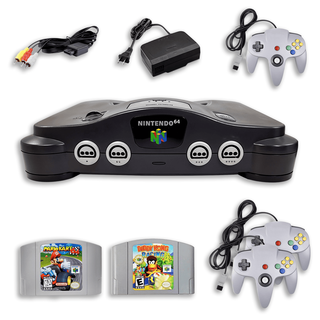 Nintendo 64 Racing Bundle – Mario Kart 64 & Diddy Kong Racing – 2 Controllers