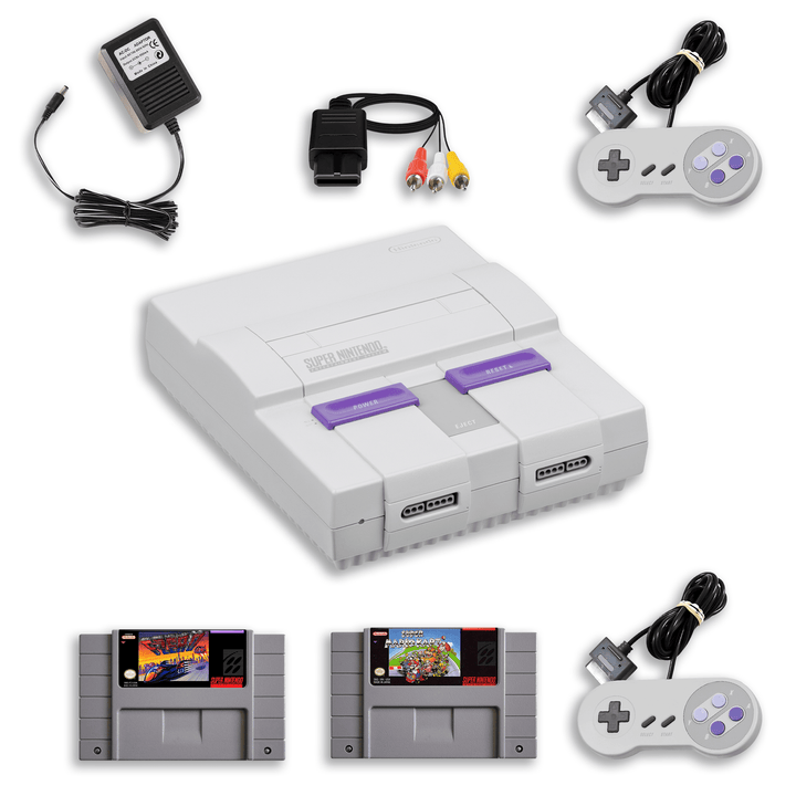 Pack de jeux de course SNES – F-Zero et Super Mario Kart – 1 manette
