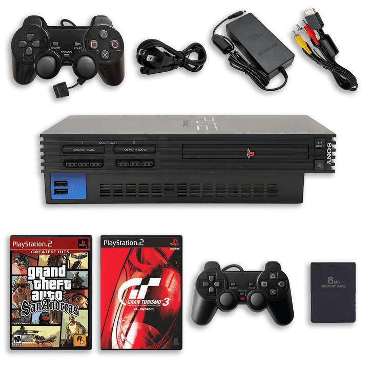 Kit de Inicio de PlayStation 2 – GTA San Andreas y Gran Turismo 3 – 1 Mando, Tarjeta de Memoria