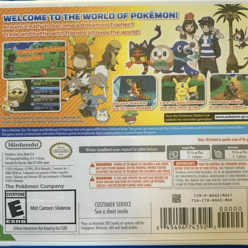 Pokemon Sun - 3DS Game