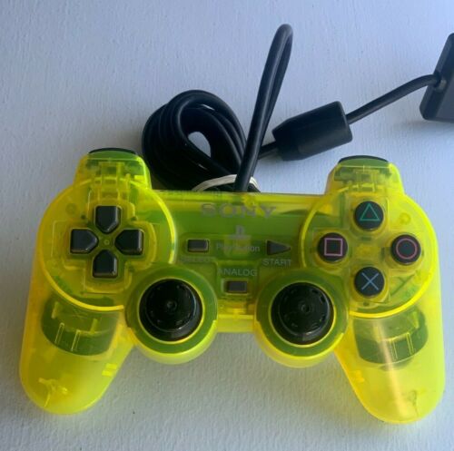 Used Playstation 2 PS2 Dualshock 2 Lemon Yellow Controller (Retro Fam)