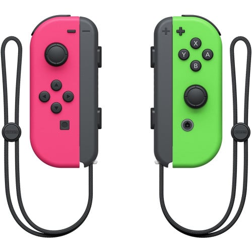 Joy-Con de Switch (I/D) - Rosa neón y verde (Retro Fam) - Image 2
