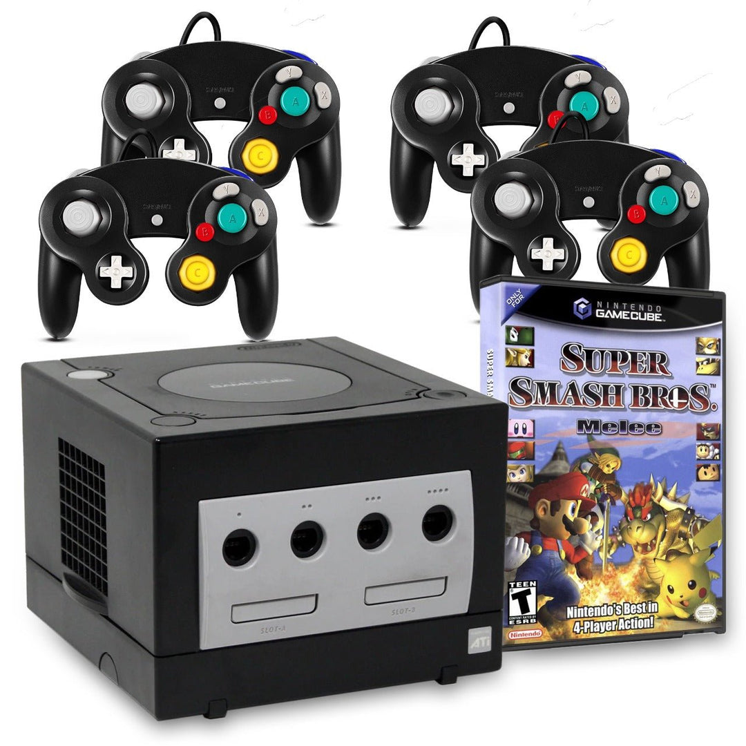 Console Nintendo Gamecube : Super Smash Bros Melee - Noire (Retro Fam)