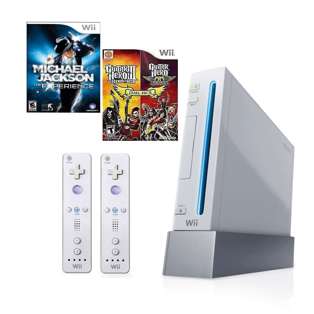 Wii Console: Michael Jackson & Guitar Hero Dual Pack