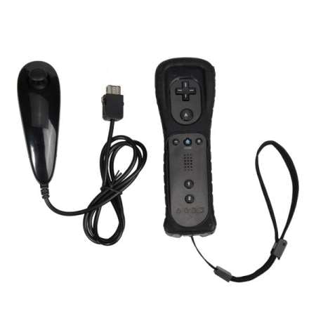 Wii U / Wii Controller Bundle - Nunchuk and Remote Black (Retro Fam)