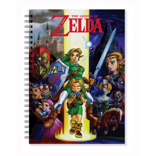 Notebook: Zelda - Ocarina of Time Collage (Retro Fam)