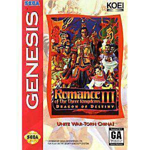 Romance of the Three Kingdoms III Dragon of Destiny - Genesis Game | Retrolio Games