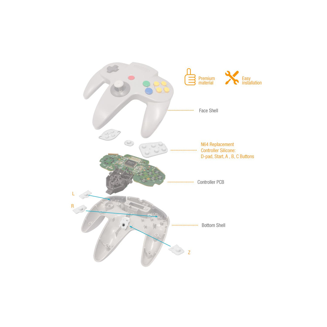 Mando de silicona para SNES, N64 (Retro Fam)