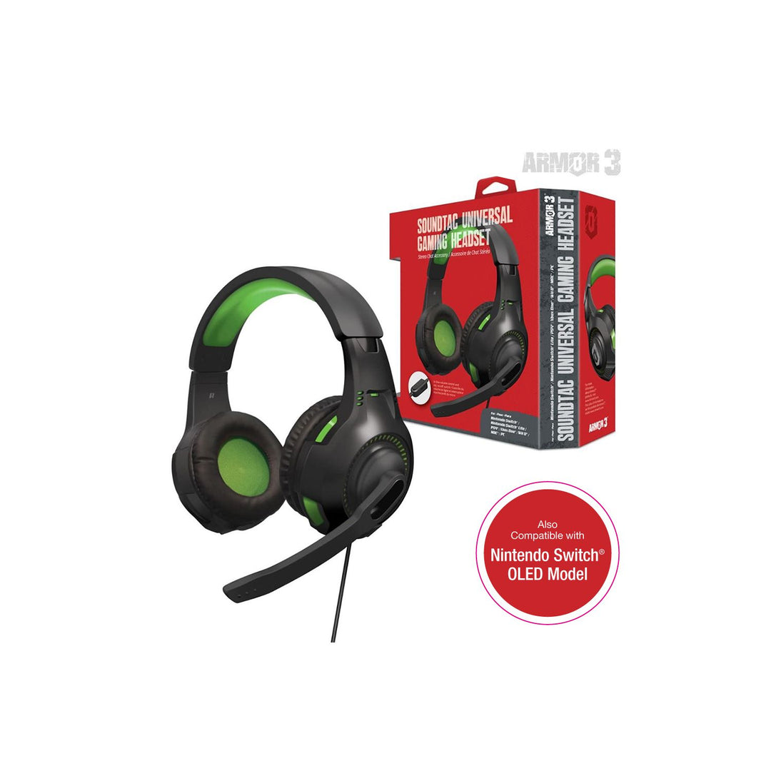 SoundTac Universal Gaming Headset - Green (Retro Fam)