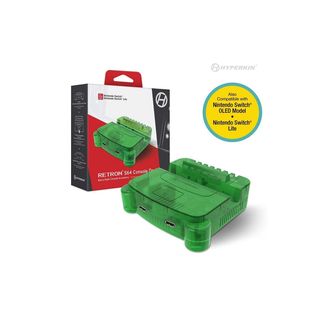 RetroN S64 Console Dock Nintendo Switch/ Nintendo Switch Lite - Lime Green (Retro Fam)