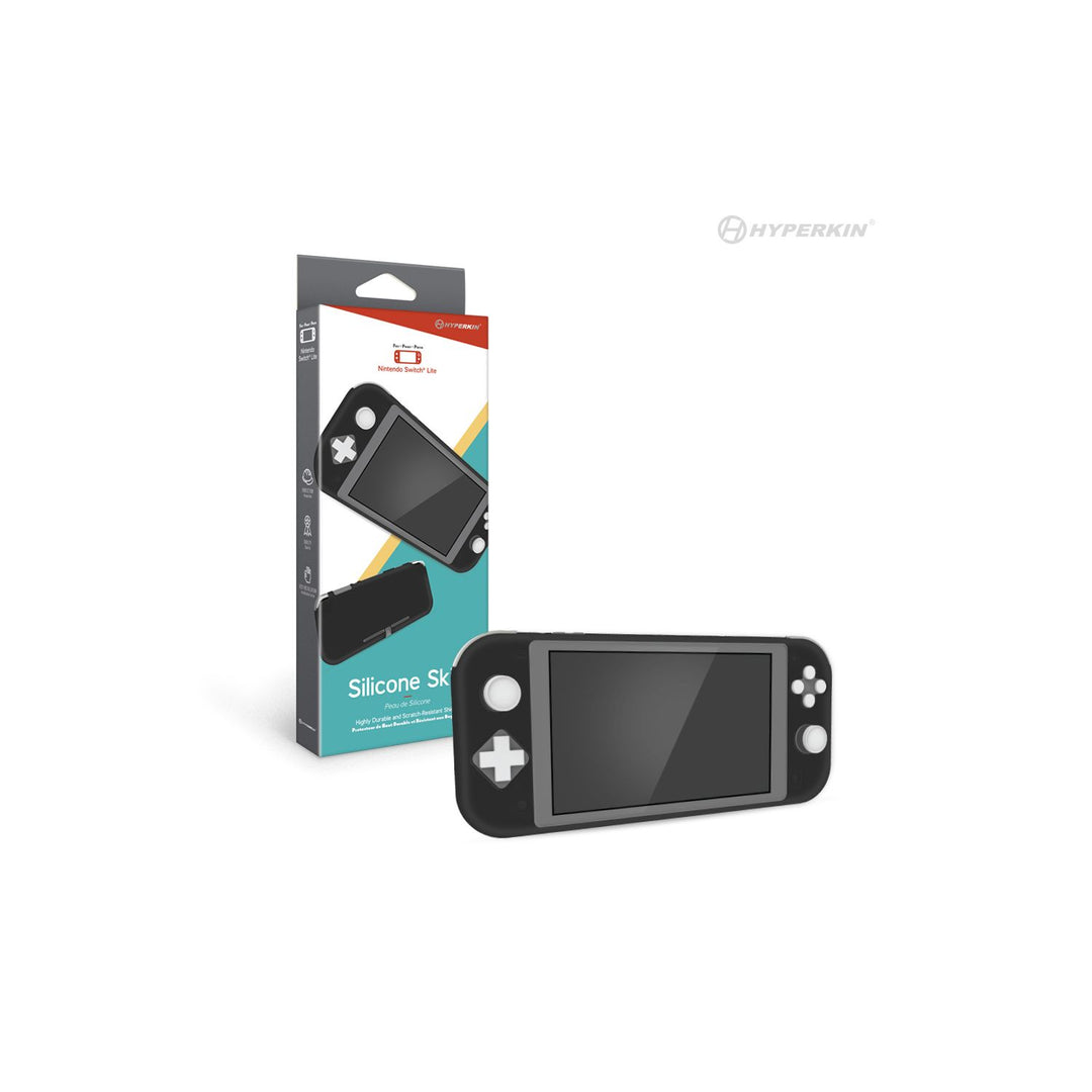 Funda de silicona para Nintendo Switch Lite - Negra (Retro Fam)