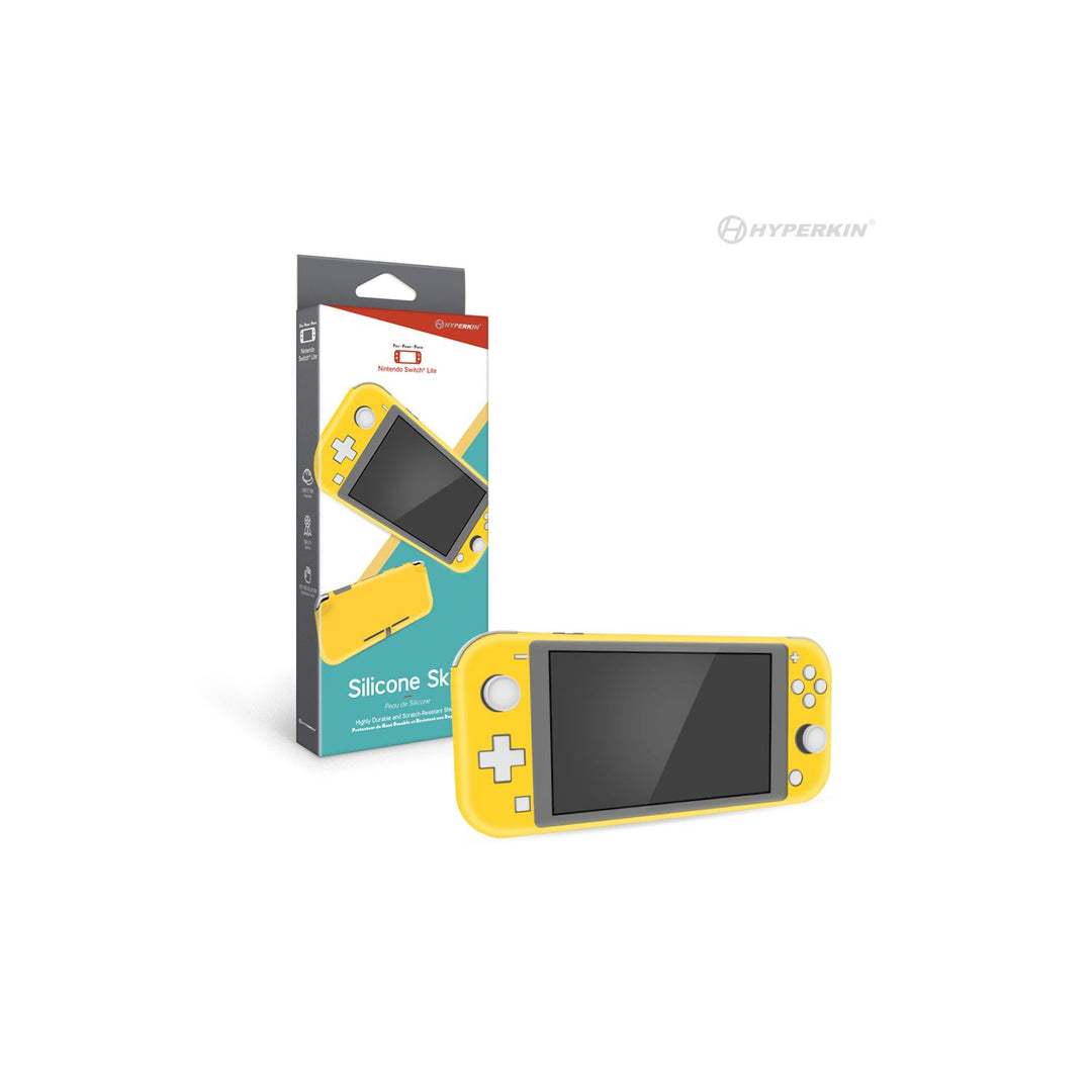 Coque en silicone pour Nintendo Switch Lite - Jaune (Retro Fam)