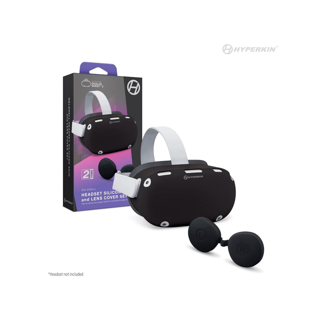 GelShell Headset Silicone Skin & Lens Cover Set for Oculus Quest™ 2 - Black