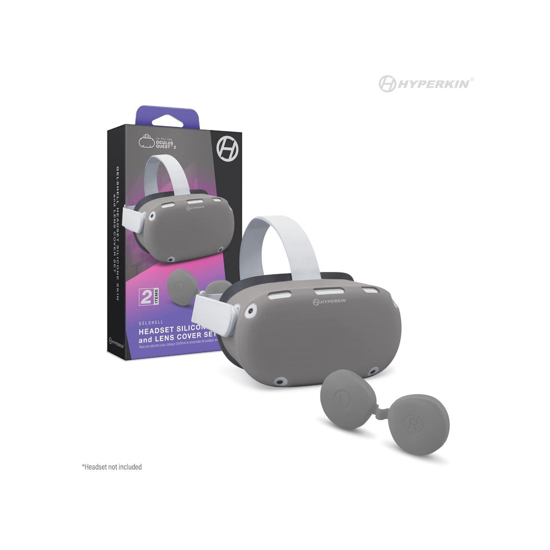 Funda de silicona GelShell para auriculares y funda para lentes Oculus Quest™ 2 - Gris (Retro Fam)