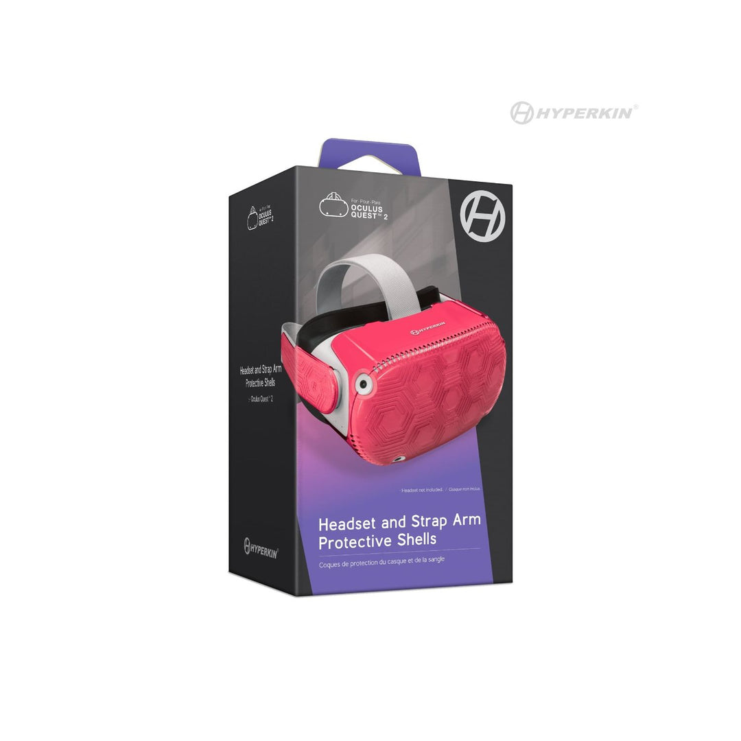 Coques de protection pour casque et sangle de bras pour Oculus Quest 2 (Retro Fam)