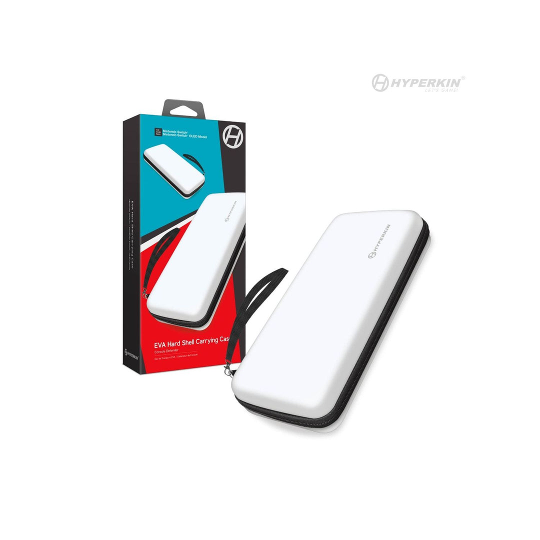 EVA Hard Shell Carrying Case NIntendo Switch - Black/ White (Retro Fam)