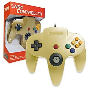 NEW Nintendo 64 N64 Gold Controller (Retro Fam)