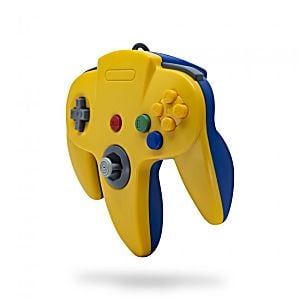 Nouvelle manette N64 - Jaune / Bleue (Retro Fam)