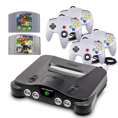 Nintendo 64 Console: Mario Kart 64 & Super Mario 64 - Retro Fam