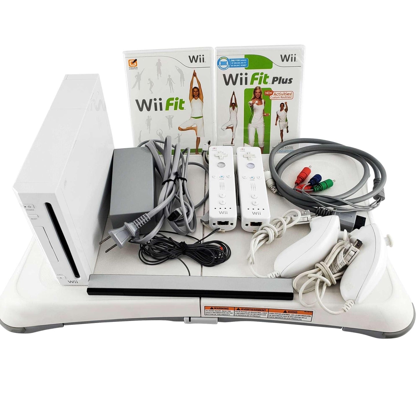 Nintendo Wii Console Bundle: Wii Fit, Fit Plus & Balance Board - Retro Fam