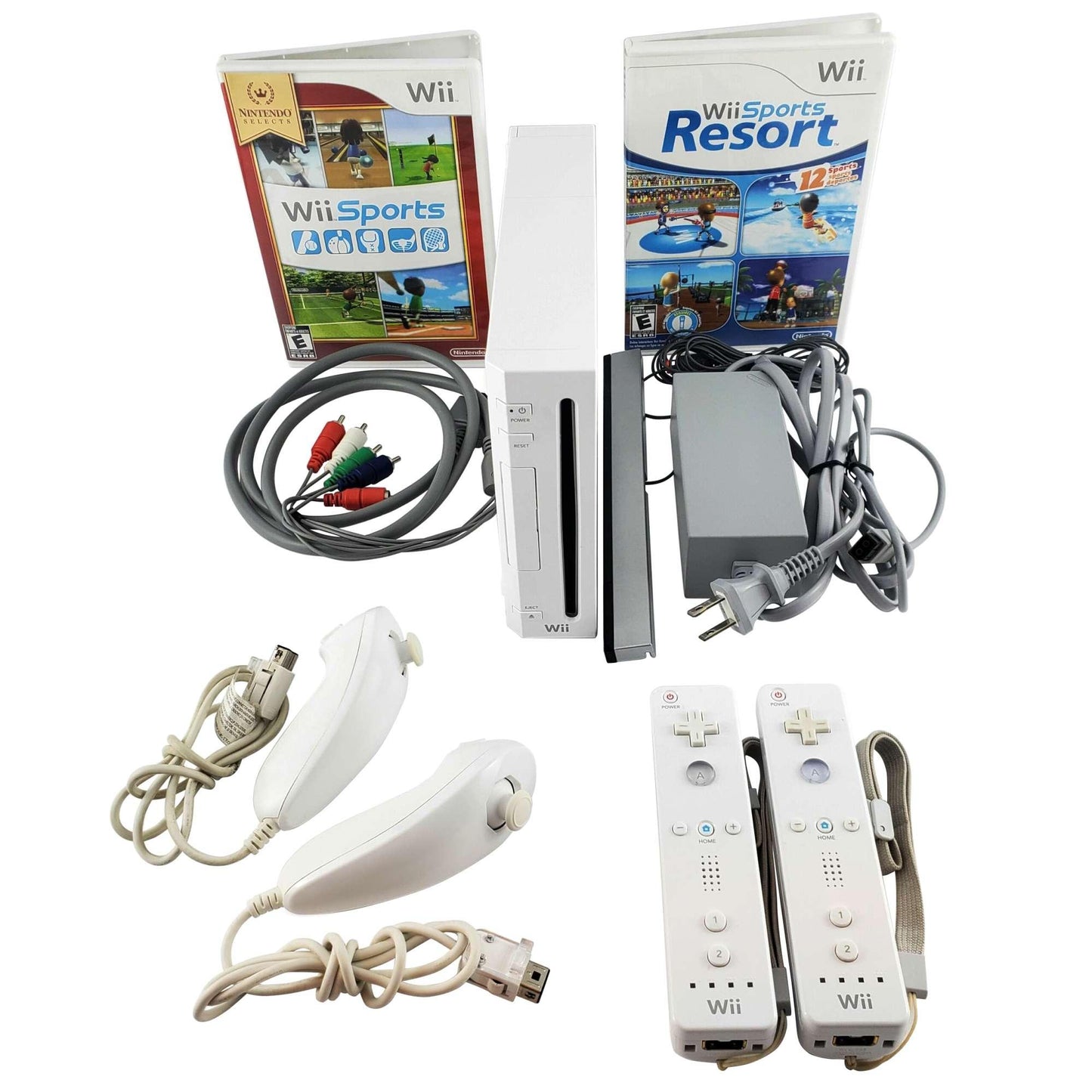 Nintendo Wii Console Bundle: Wii Sports & Wii Sports Resort - Retro Fam