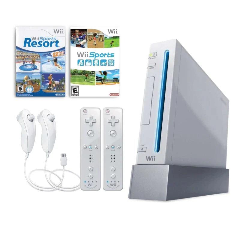 Nintendo Wii Console with Wii Sports & Sports Resort - Retro Fam