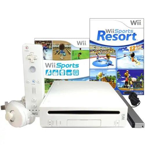 Nintendo Wii Console with Wii Sports & Sports Resort - Retro Fam