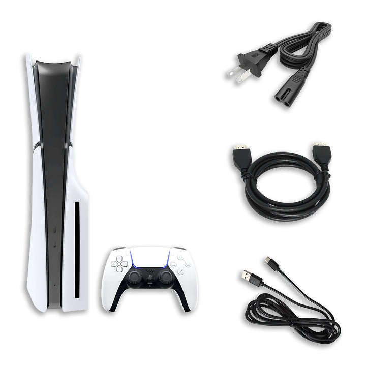 Playstation 5 Console Power Cable, HDMI Cable, Controller Cable And Controller