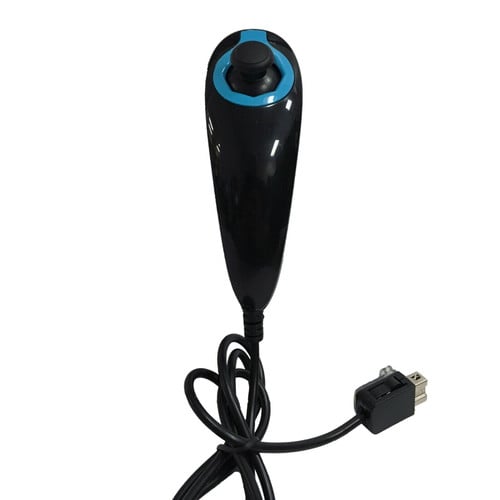 Wii / Wii U Nunchuk Controller: Black - Old Skool (Retro Fam)