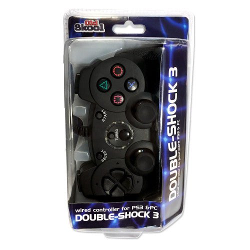 PS3 Controller Wired USB - Black (Retro Fam)