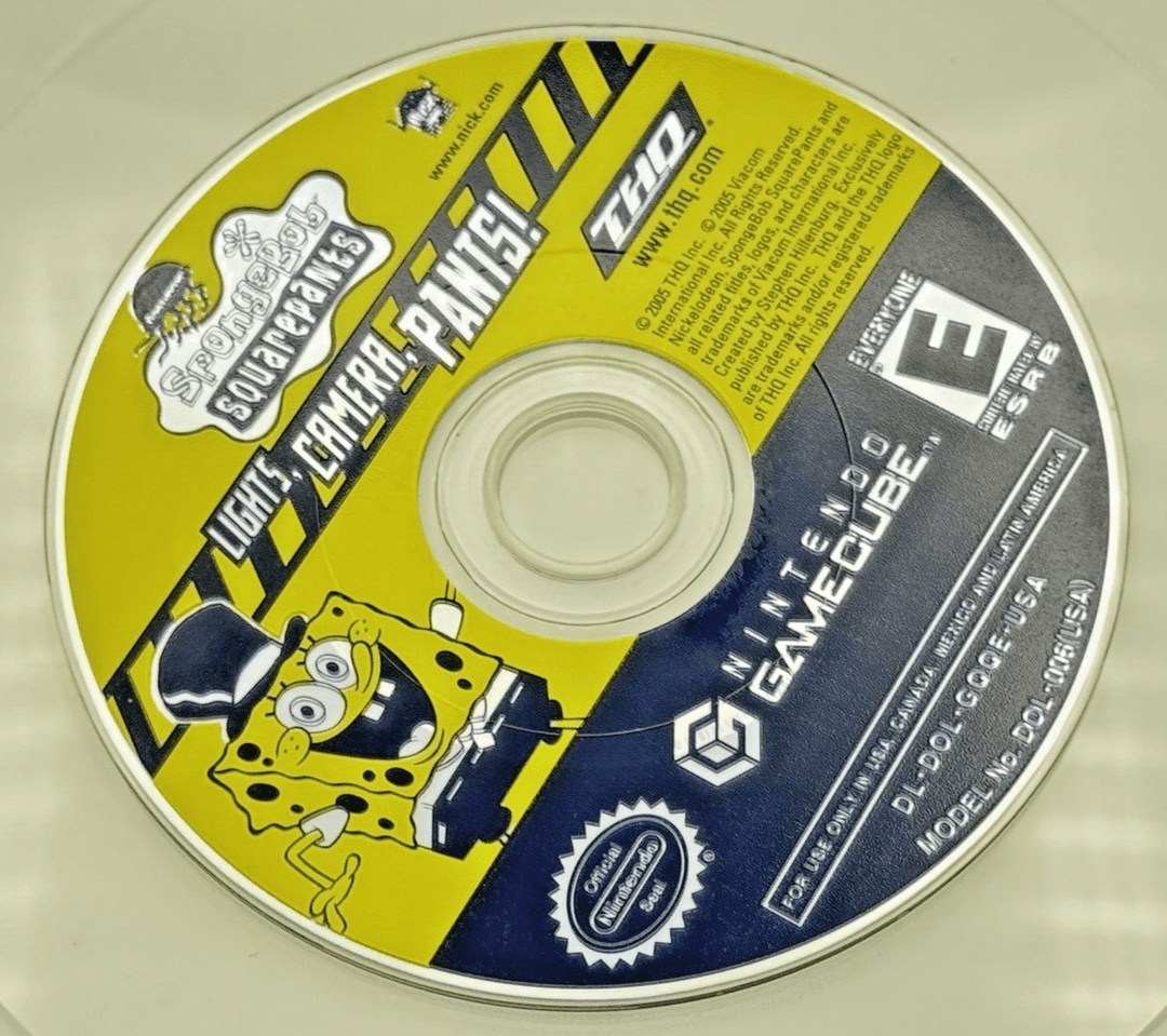 SpongeBob SquarePants Lights Camera Pants - Gamecube Game (Retro Fam)