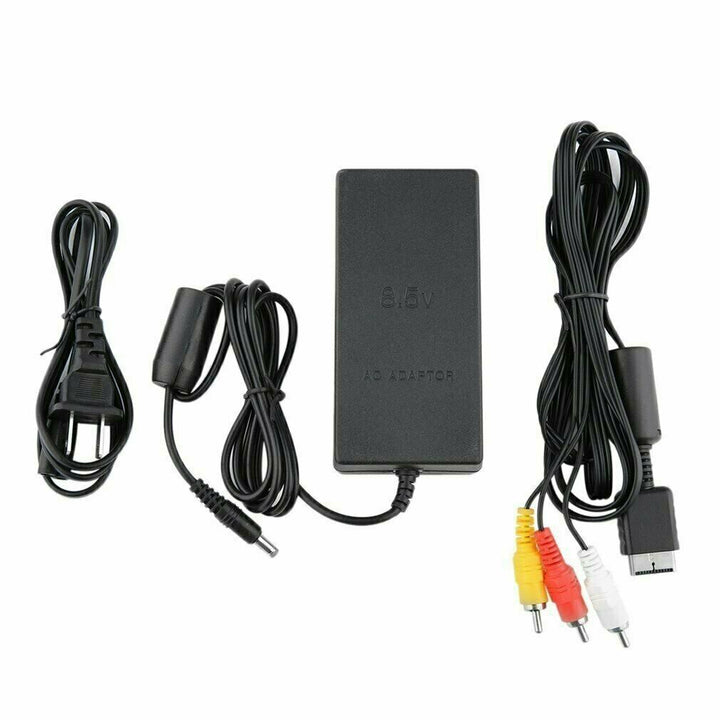 PS2 Slim Power Cord & AV Cable (Retro Fam)