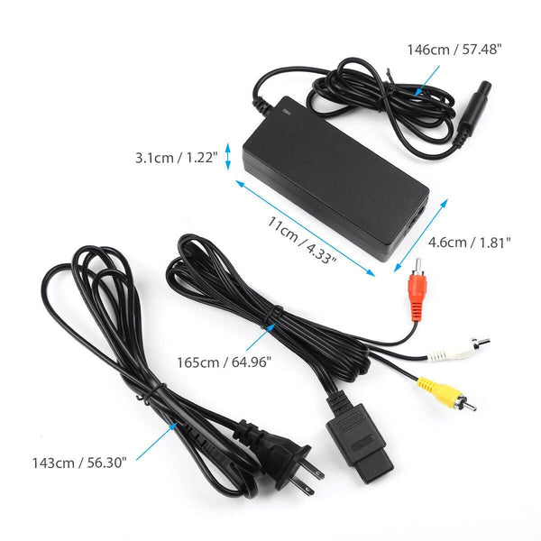 Nintendo Gamecube Power Supply & AV Cables - Image 3