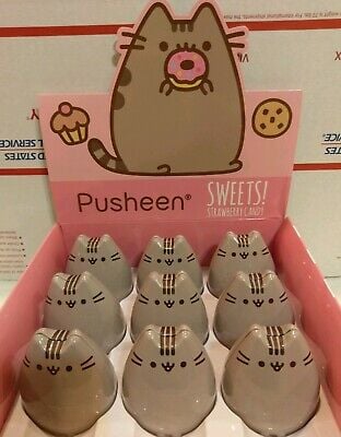 Pusheen Strawberry Candy Tins - Display (9) (Retro Fam)