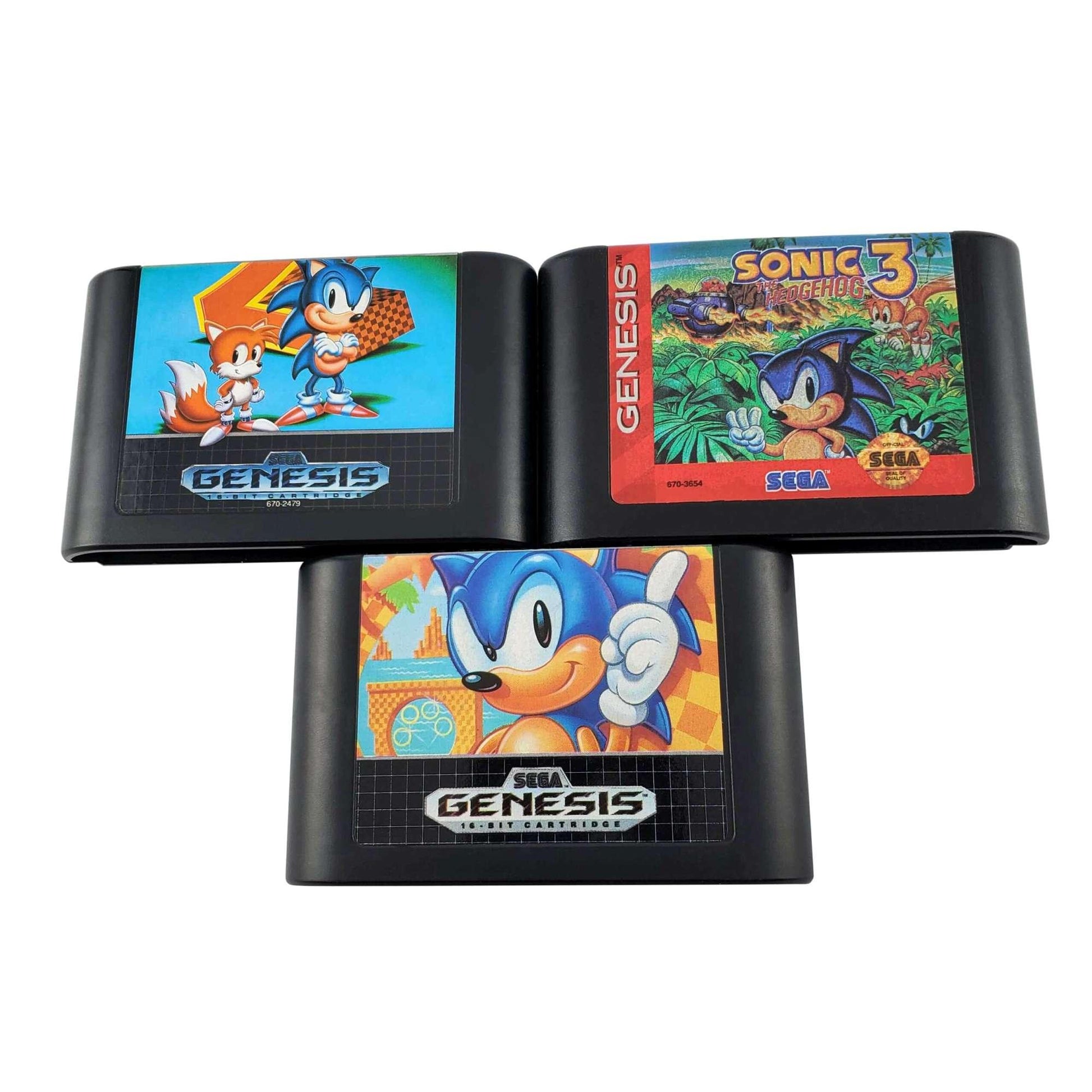 Sega Genesis Console Bundle: Sonic the Hedgehog 1, 2 & 3 - Retro Fam