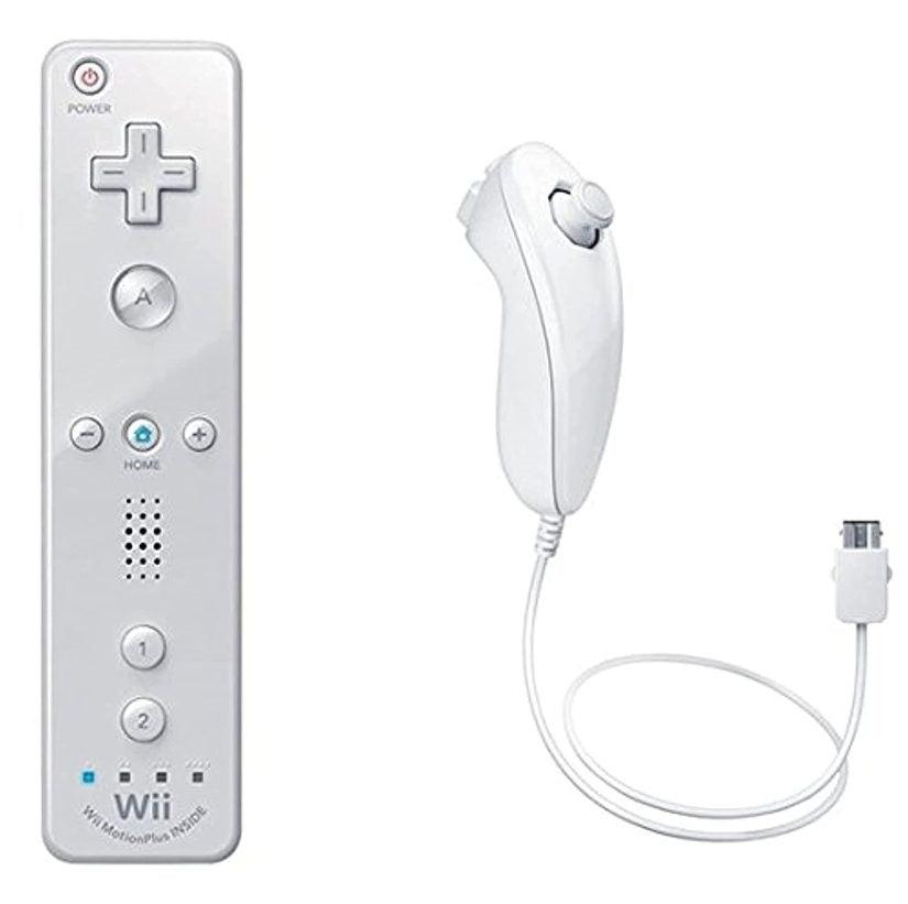 Wii Motion Plus Remote + Nunchuck Controller (OEM) - Retro Fam